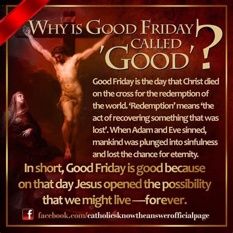 is good friday a holy day for catholics
